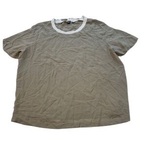 BLK DNM | Sheer Short Sleeve Ringer Tee in Gray Size M Medium
